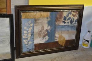 lot 96 image: Framed wall canvases