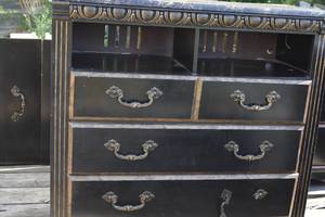 lot 41 image: Bedframe Dresser and mirror