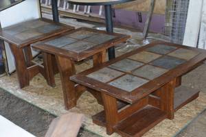 lot 59 image: 3 matching tables 1 coffee 2 side