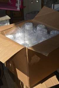 lot 114 image: box of Biodegradable Plant containers