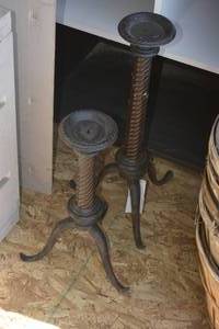 lot 126 image: candle holders