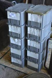 lot 129 image: plastic containers