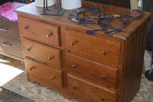 lot 140 image: Wooden Dresser
