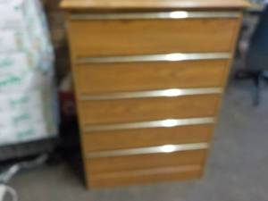 5 Drawer Wood Dresser all drawers ...