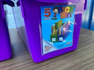 Colorful Book Bins