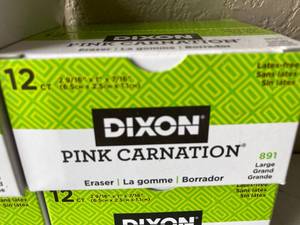 Pink Carnation Erasers