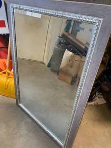 lot 18 image: Modern Framed Mirror 29 X 41 Inch