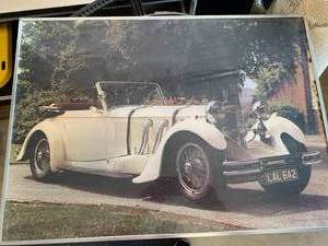 lot 44 image: Framed Classic Car Artwork 20x28
