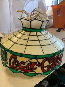 lot 45 image: Vintage Coca-Cola, Tiffany Style, Plastic Lampshade