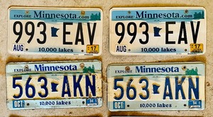 lot 42 image: 8 Minnesota License Plates