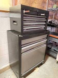 lot 74 image: All American Rolling Tool Box Full of Tools
