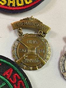 lot 126 image: Vintage National Rifle Association Patches and Pins
