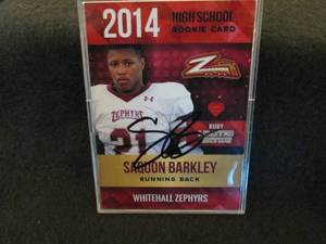 118. Saquon Barkley Autograph W Ce...