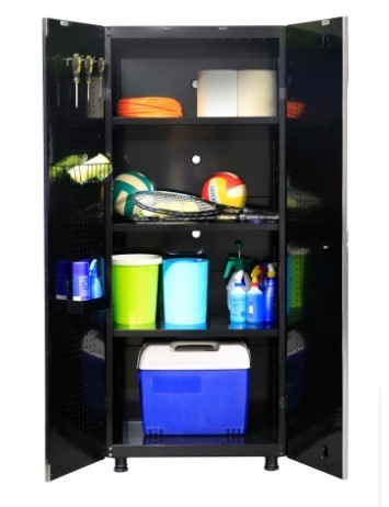 lot 103 image: Husky 72 in. H x 30 in. W x 18 in. D Steel Tall Garage Cabinet, G3002T-US - Unclaimed Freight.