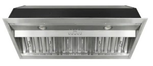lot 126 image: Kobe Range Hoods 36 in. 630 CFM Insert Range Hood with LED Lights and Baffle Filters in Stainless Steel, INX2636SQB-700-3 - Unclaimed Freight.
