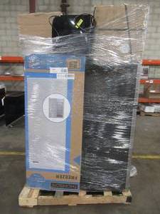 lot 146 image: UNTOUCHED WHOLESALE PALLET OF SCRATCH AND DENT ANDOR UNCLAIMED RETURNED UPRIGHT FREEZERS, REFRIGERATORFREEZER, CAN COOLER AND WATER DISPENSERS