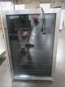 lot 186 image: Frigidaire 4.4 Cu. ft. 126-Can Beverage Center Refrigerator, EFMIS155, Stainless Steel - SLIGHTLY USED SCRATCH AND DENT. - WORKS