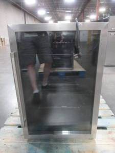 lot 187 image: Frigidaire 4.4 Cu. ft. 126-Can Beverage Center Refrigerator, EFMIS155, Stainless Steel - SLIGHTLY USED SCRATCH AND DENT. - WORKS