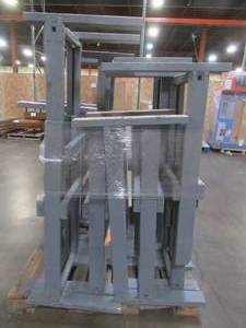 lot 205 image: Pallet of Wood Flooring Display Racks - Used for interlocking flooring display and retail signage. Approximately 18 x 22 x 43 Tall.