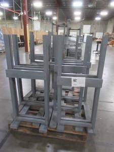 lot 206 image: Pallet of Wood Flooring Display Racks - Used for interlocking flooring display and retail signage. Approximately 18 x 22 x 43 Tall.