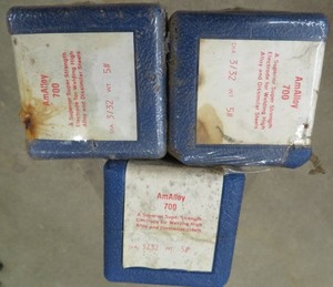 lot 12 image: 3 CONTAINERS OF AMALLOY 700 WELDING RODS