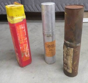 lot 65 image: 3 CONTAINERS MISC. WELDING RODS