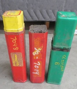 lot 66 image: 3 CONTAINERS OF MISC. WELDING RODS