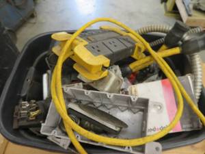 lot 236 image: BIG BOX OF MISC. ELECTRICAL