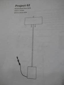 lot 26 image: Project 62-Wood Floor Lamp