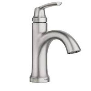 lot 4 image: MOEN Wellton 4 in. Centerset Single Handle Bathroom Faucet in Spot Resist Brushed Nickel