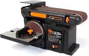 lot 8 image: WEN 6502T 4.3-Amp 4 x 36 in. Belt and 6 in. Disc Sander with Cast Iron Base