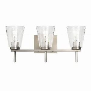 lot 9 image: KICHLER Renslow 21 in. 3-Light Brushed Nickel Bathroom Vanity Light