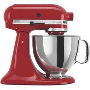 lot 17 image: Kitchen Aid Artisan Series 5 Quart Tilt-Head Stand Mixer-Empire Red