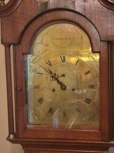 lot 14 image: Oak Longcase Clock