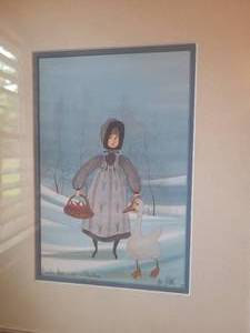 lot 63 image: Fantastic Fine Art Print by P. Buckley Moss - Christmas