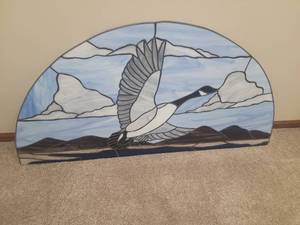 lot 67 image: Stained Glass Canada Goose Insert