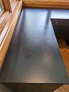 lot 49 image: Black Corner Office Desk