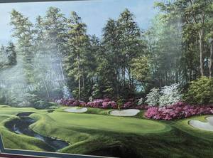 lot 54 image: Framed Augusta National 13th Hole Print by Crystal Skelley