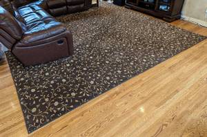 lot 75A image: Large Brown Floral Area Rug