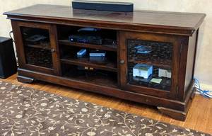 lot 75C image: Wood Entertainment Cabinet