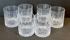 lot 28 image: Six Crystal Lowball Tumblers