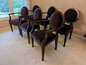 Pretty Purple Velvet Dining Chair Set