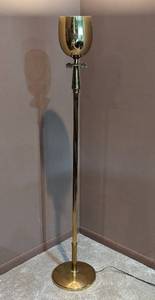 Vintage Brass Torchiere Floor Lamp