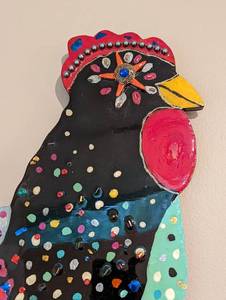 Colorful Rooster Wall Hanging by Lisa Lane