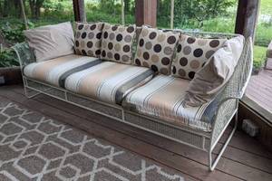 Vintage Metal Patio Sofa