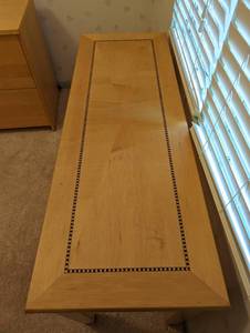 Blonde Wood Console Table