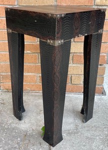 Reptile Skin Patterned Accent Table