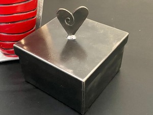 Contemporary Vase and Metal Trinket Box