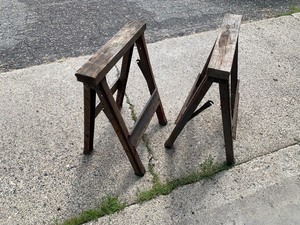 pair Metal Saw Horse