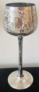 lot 32 image: Stunning Silver Plated Stemware from India
